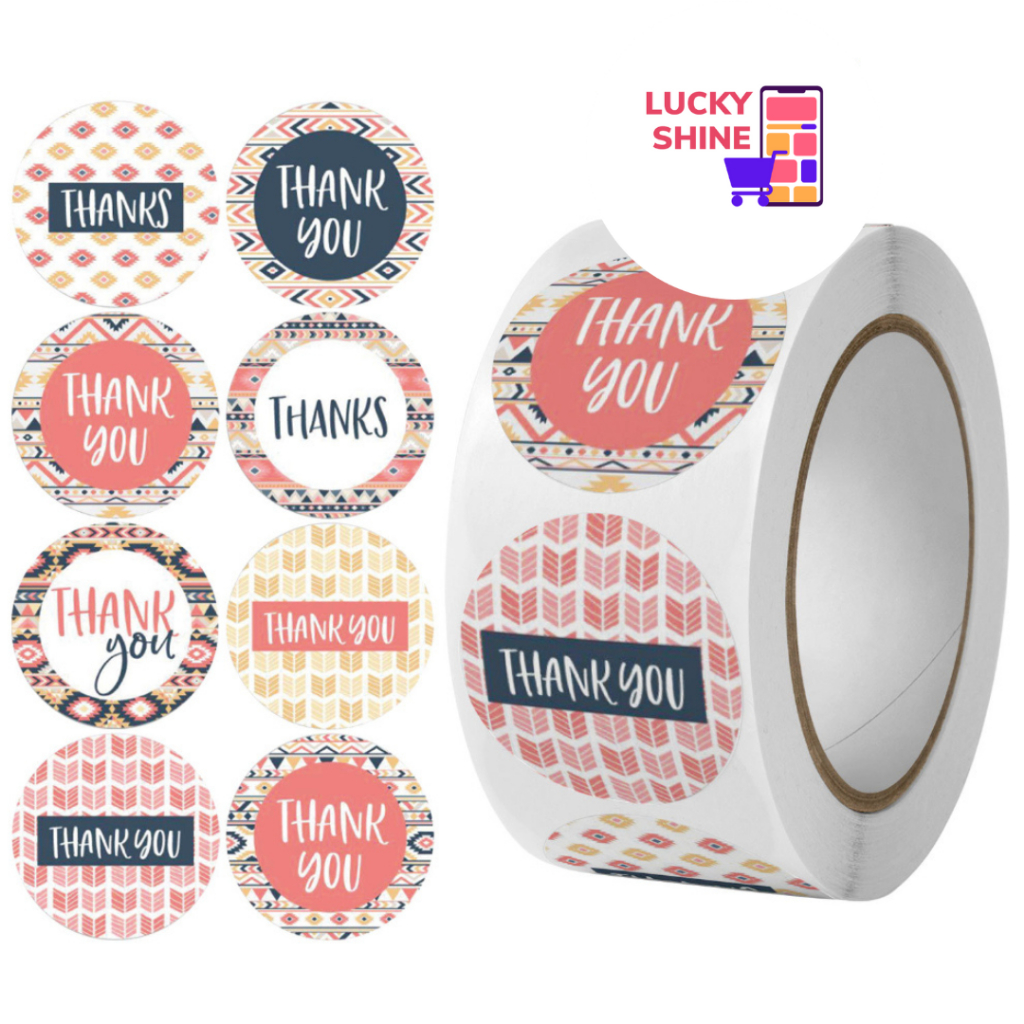 

CT 500 PCS THANK YOU ROLL KARAKTER / LABEL STIKER TERIMA KASIH BINGKISAN / SELF ADHESIVE SEAL LABEL ROLL STICKER THANK YOU