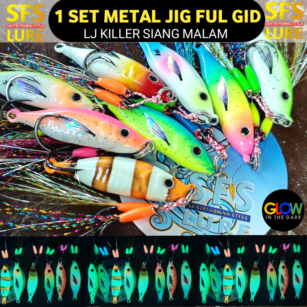Metal jig full gid set assist hook jig 40gr/30gr/20gr/15gram metal jig 30gram metal jig 20gram metal