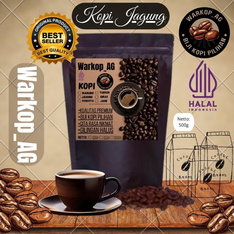 

Bubuk Kopi Jagung Rasa Mantap Kemasan 500g