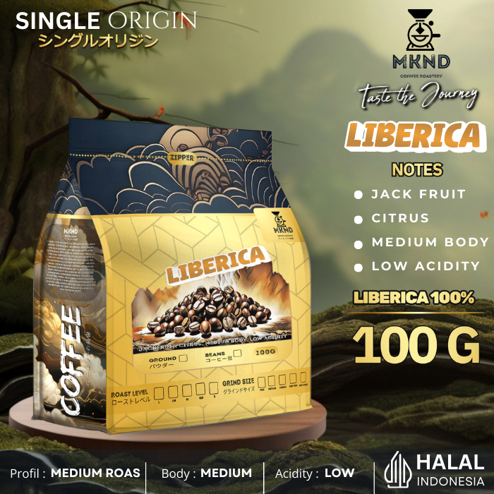 

MKND COFFEE ROASTERY - Kopi Liberika Sweet 100gr Singgel Origin | Espresso | Biji Kopi |Medium Roast