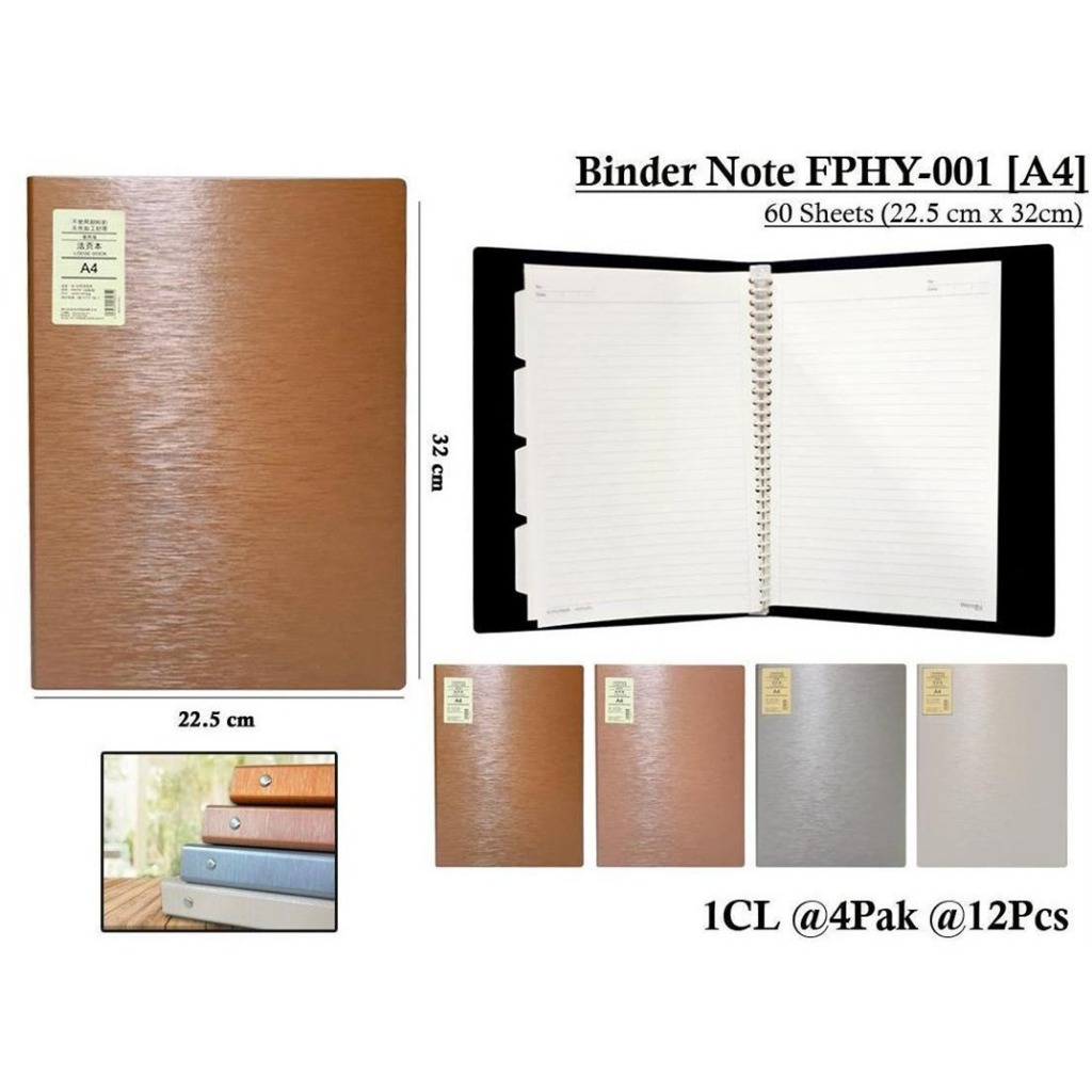 

WENGU BINDER NOTE A4 - BUKU BINDER CATATAN 60 LEMBAR Fphy-002-A5 B5