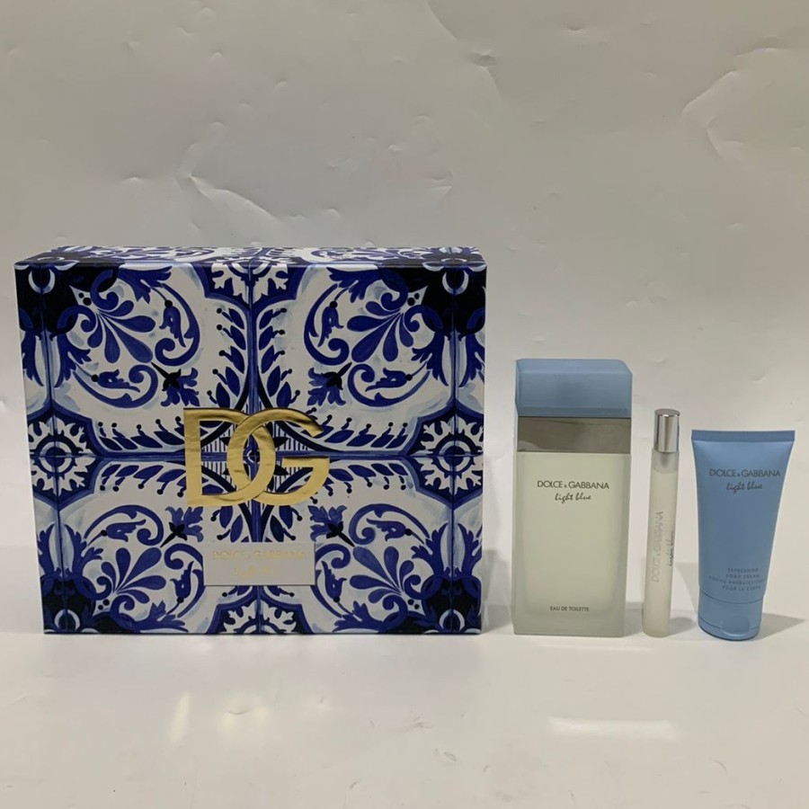 parfum original dg light blue for women edt gift set (isi 3)