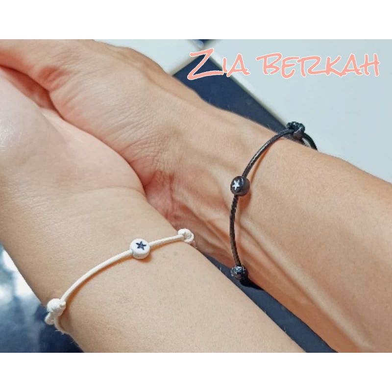 2pcs gelang couple bintang / gelang couple starboy / gelang couple untuk pasangan / gelang couple