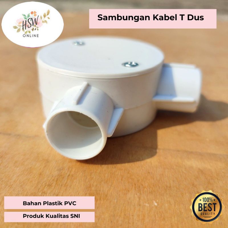 Sambungan Kabel Listrik T Dus Tdus Cabang 20mm Pipa Counduit Instalasi