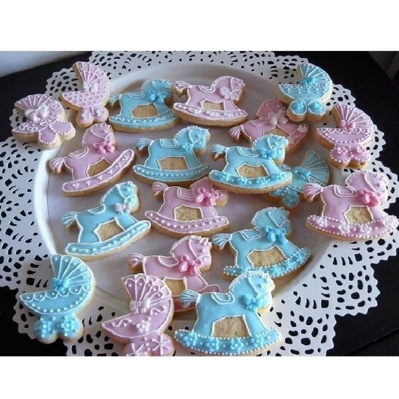 

IHANALICIOUS Butter Cookies Tema Bayi Baby Kado (kukis hias karakter)