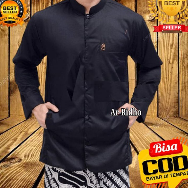 Cod  Jas Koko Hitam Pria Koko Putih Semi Jas Koko Terompah Dewasa