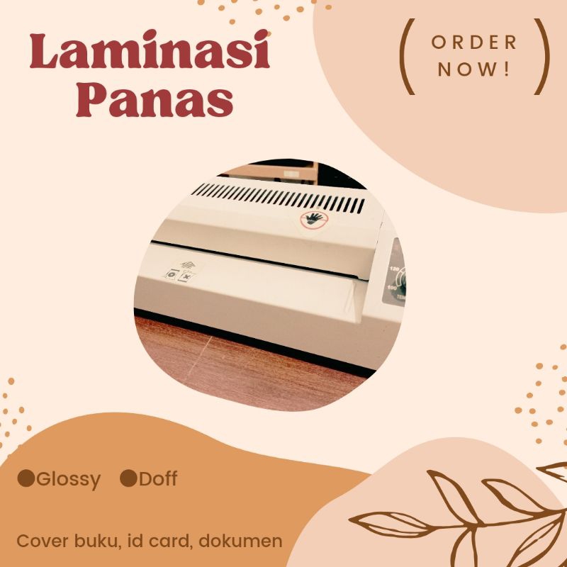 

Laminating Laminasi Panas Glossy Dokumen Kertas F4 A4 Card 2 Sisi Custom