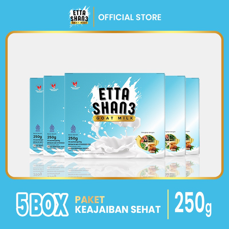 

ETTASHANE Paket 5 Box Susu Kambing Etawa Herbal