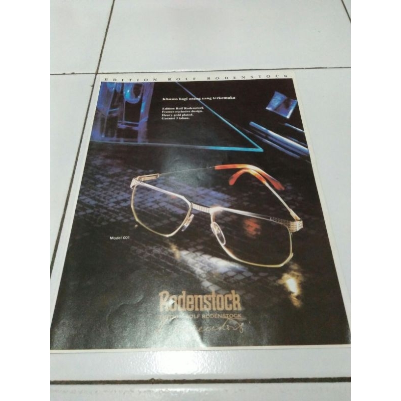Iklan vintage kacamata jadul rodenstock ori iklan majalah lawas pajangan klasik antik