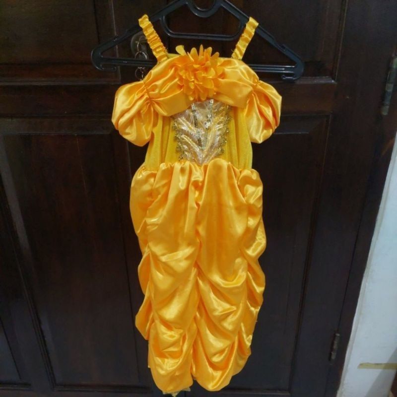 preloved gaun anak kuning