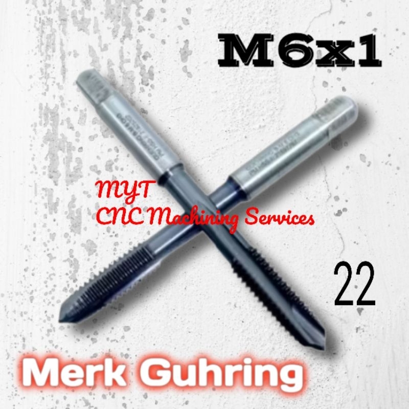 Tap M6 x 1 merk Guhring Jerman bekas mulus Tap Baut Kunci 10