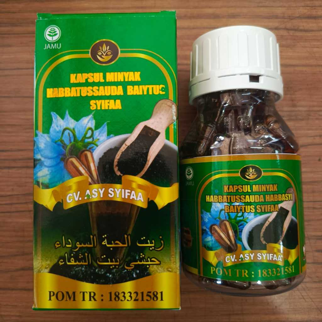 Jamu Kapsul Minyak Habbatussauda Baiytus Syifa 200 kapsul jinten hitam afrika