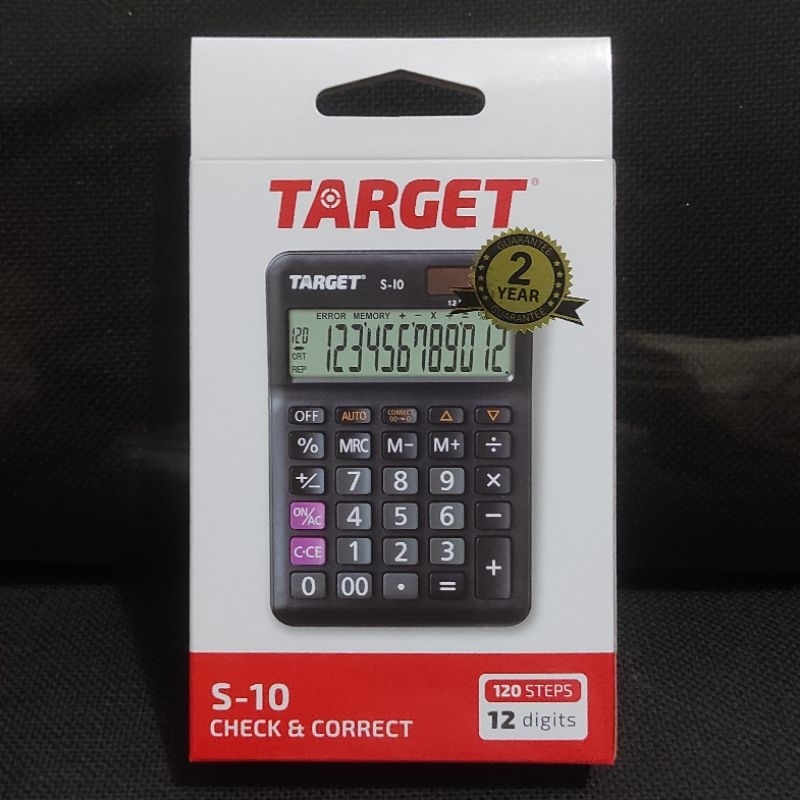 

Kalkulator 12 Digit Target S 10 Hitam ORI Mirip Casio MX 12 12B