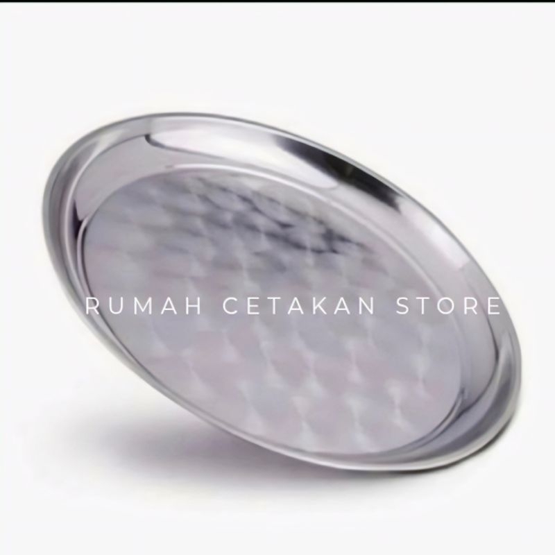 Nampan Bulat Stainless Steel Diameter 50cm