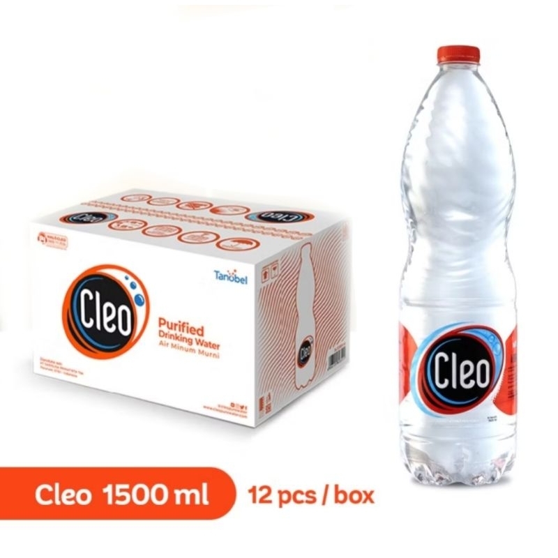 

Cleo air minum kemasan botol 1500ml (1Box isi 12botol)MINNGU TRIMA PESANAN.