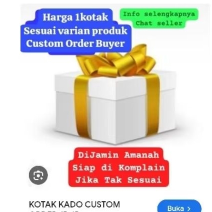 

WT 20s CUSTOM ORDER BOX KOTAK KADO MERAH ASLI ORI