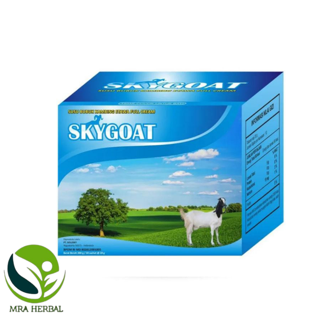 

Skygoat Susu Kambing | Susu Etawa Bubuk Full Cream | Sky Goat Per Box 10 Sachet Original