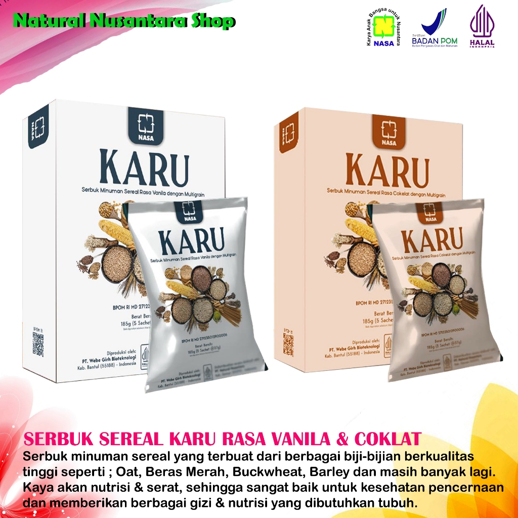 

KARU SEREAL MULTIGRAIN RASA VANILA & COKLAT