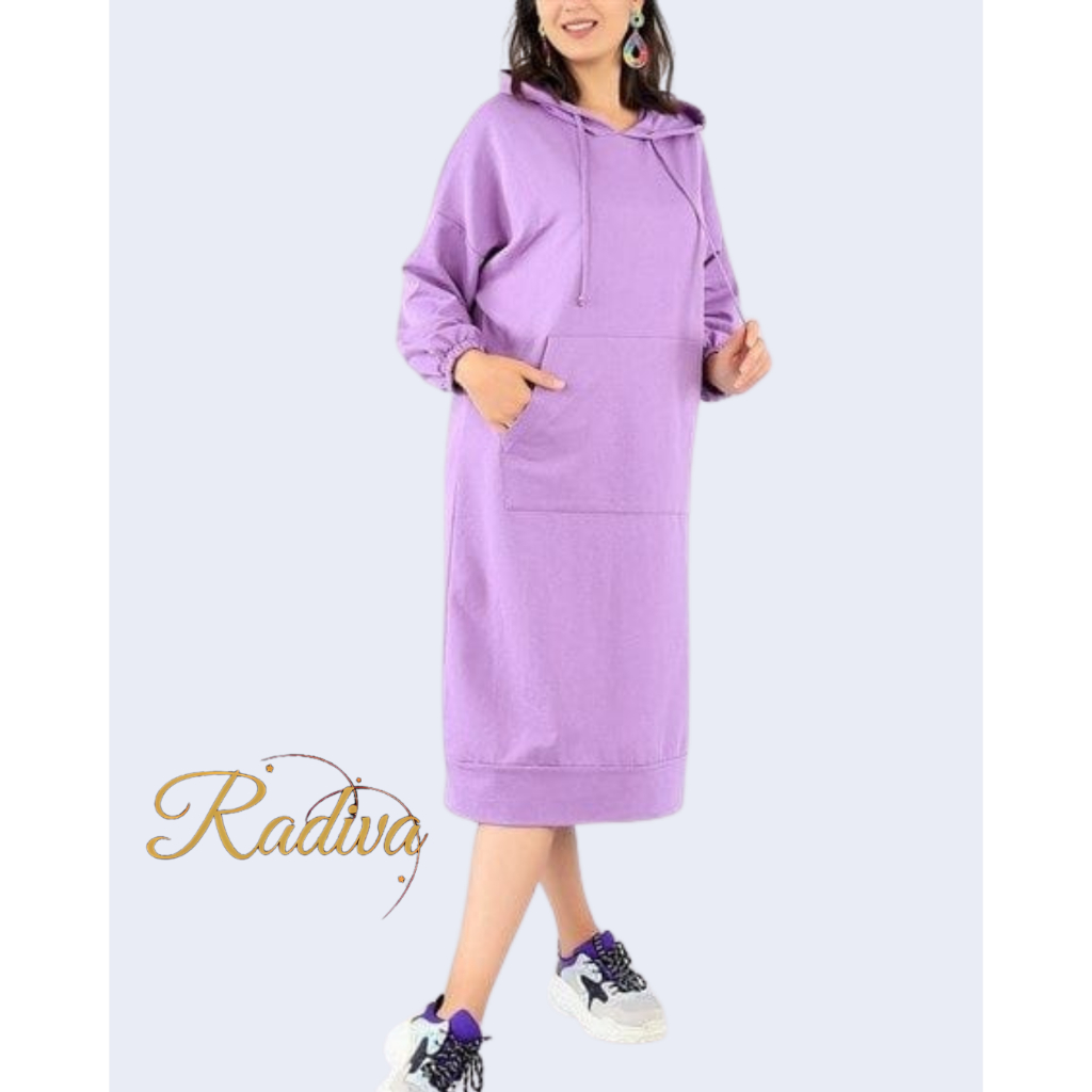 Hoodie Tunik Aqila Premium Fleece Remaja Wanita Kekinian