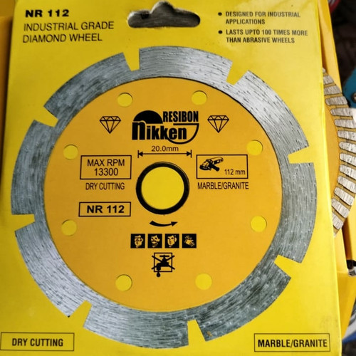 Mata Pisau Potong Keramik Diamond Wheel 4" Nikken NR 105 Laser, NR 108 Turbo, NR 112, Dry & Wet