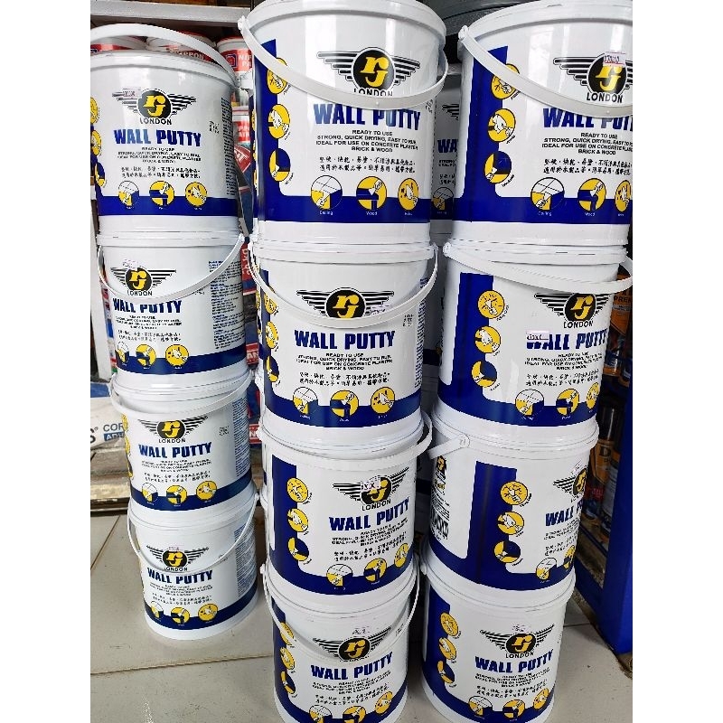 RJ London Wall Putty 5 kg 12 kg 25 kg Dempul Tembok Wall Putty Rj Plamir Tembok Dempul Kayu Dempul A