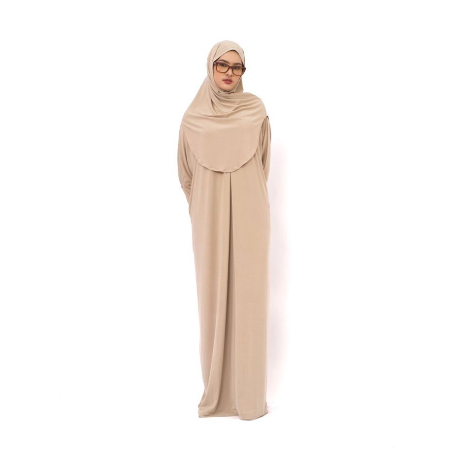 Dikara- Zerrin Loose Abaya | Abaya Syari | Batwing Abaya | Abaya Jersey I set kerudung