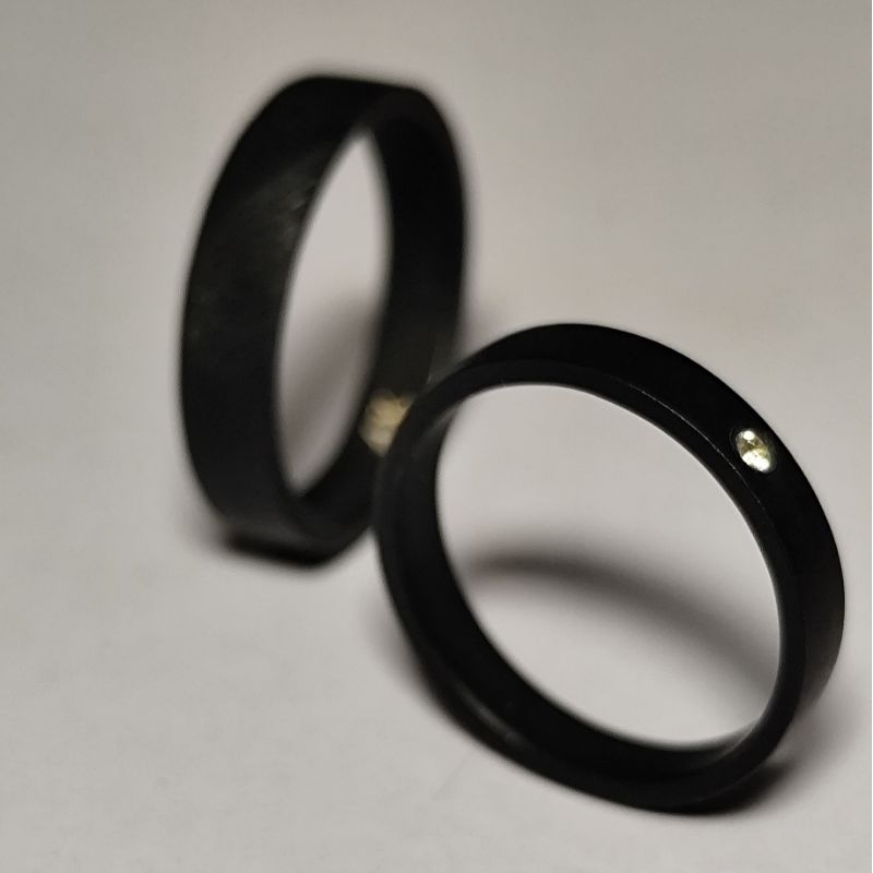 CINCIN HITAM SATU PERMATA CINCIN NIKAH CINCIN PASANGAN CINCIN TUNANGAN