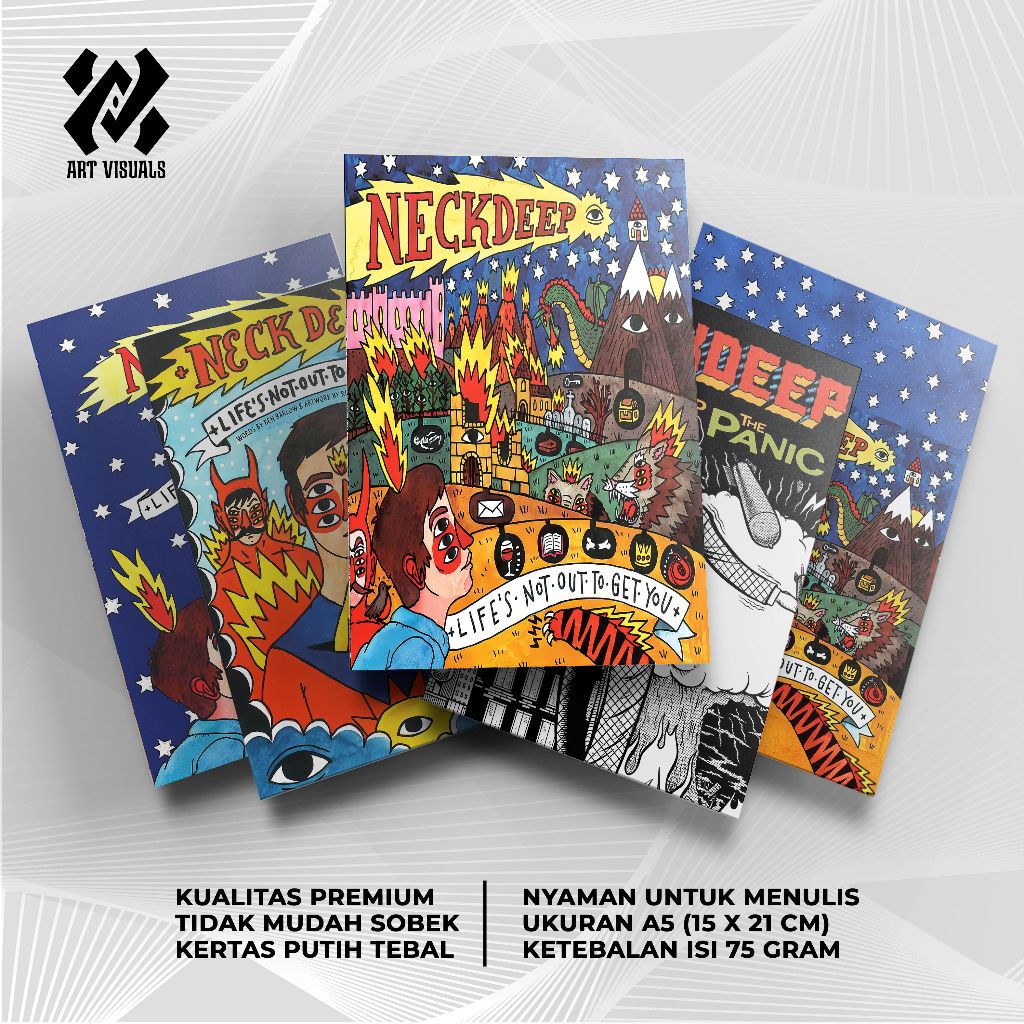 

Buku Tulis Custom Tema Band Neckdepp Terlengkap Termurah Model Bebas Pilih Foto / Buku Tulis Sekolah / Buku Catatan