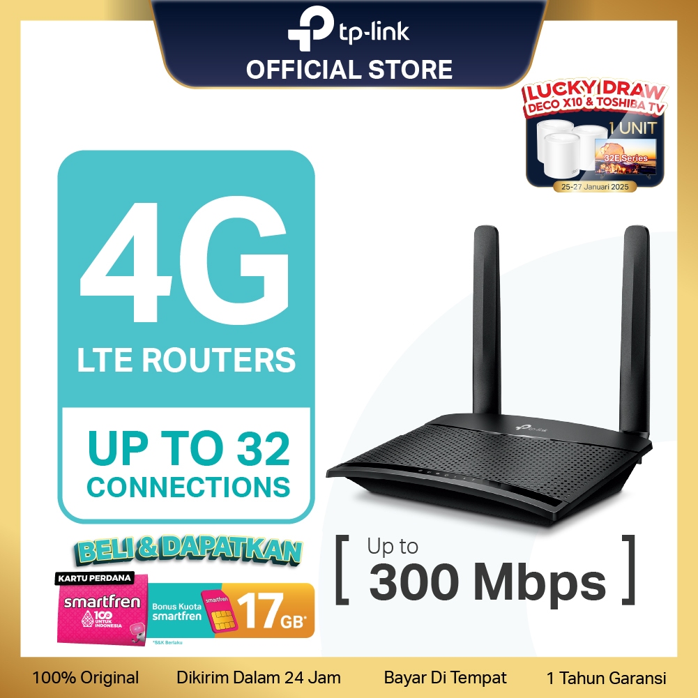 TP-Link 4G WiFi Modem MR100 MR105 MR6400 LTE Router All Operator SIM Card telkomsel Wireless