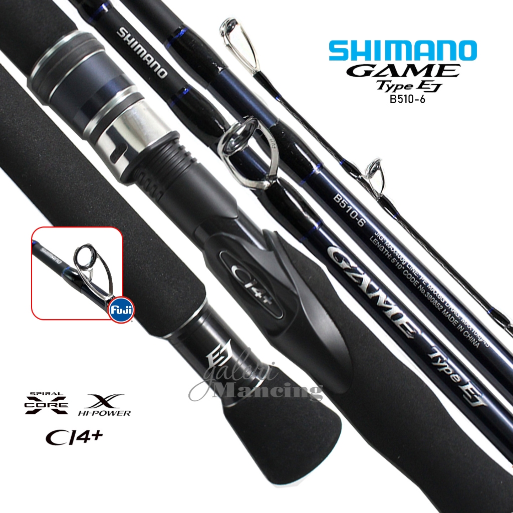 Joran Shimano GAME TYPE EJ | JIGGING | CI4+ Reel Seat, Fuji Ring | Resmi [21] Galeri Mancing