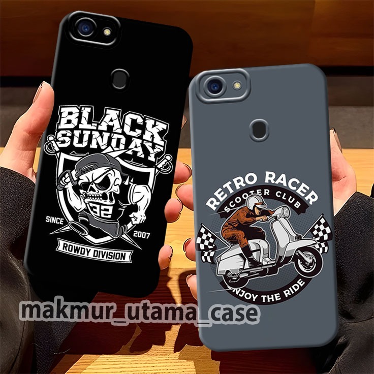 Casing Silikon Oppo F5 Oppo F5 Youth Oppo F9 Oppo F9 Pro Realme 2 Realme 2 Pro Motif Vespa Retro -  