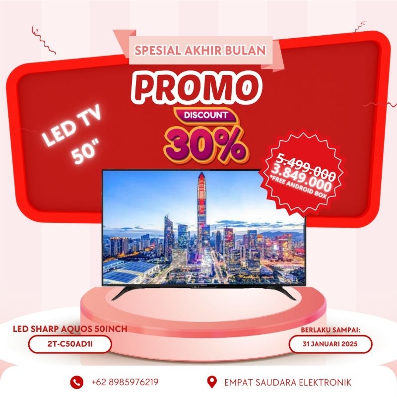 LED Sharp Aquos 50 Inch TV