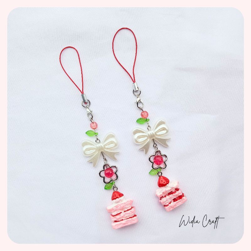 Gantungan Handphone - Tas "Cake Strawberry Pink"