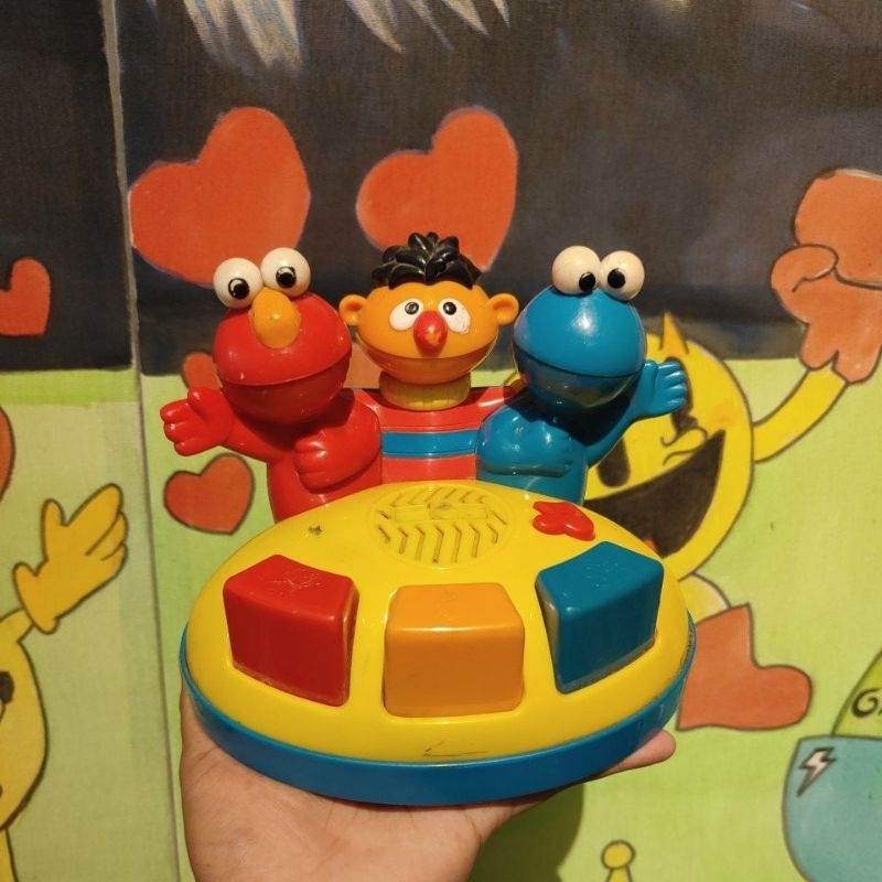 Sesame Street Toy Elmos Giggle Gang Piano 2005 Rare Tested/Works Mattel