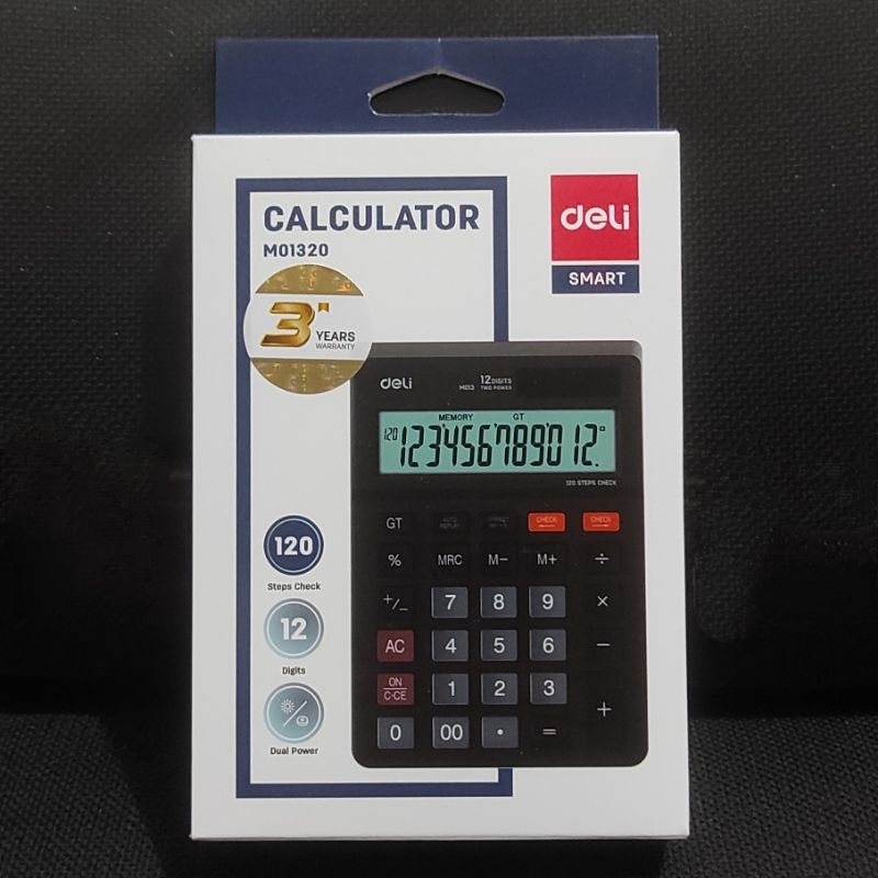 

Kalkulator 12 Digit Cek Ulang Deli M 01320 Hitam