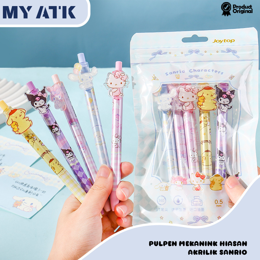 

5pcs Pulpen Set / Gel Pen Mekanik 0.5mm Kuromi Cinamoroll