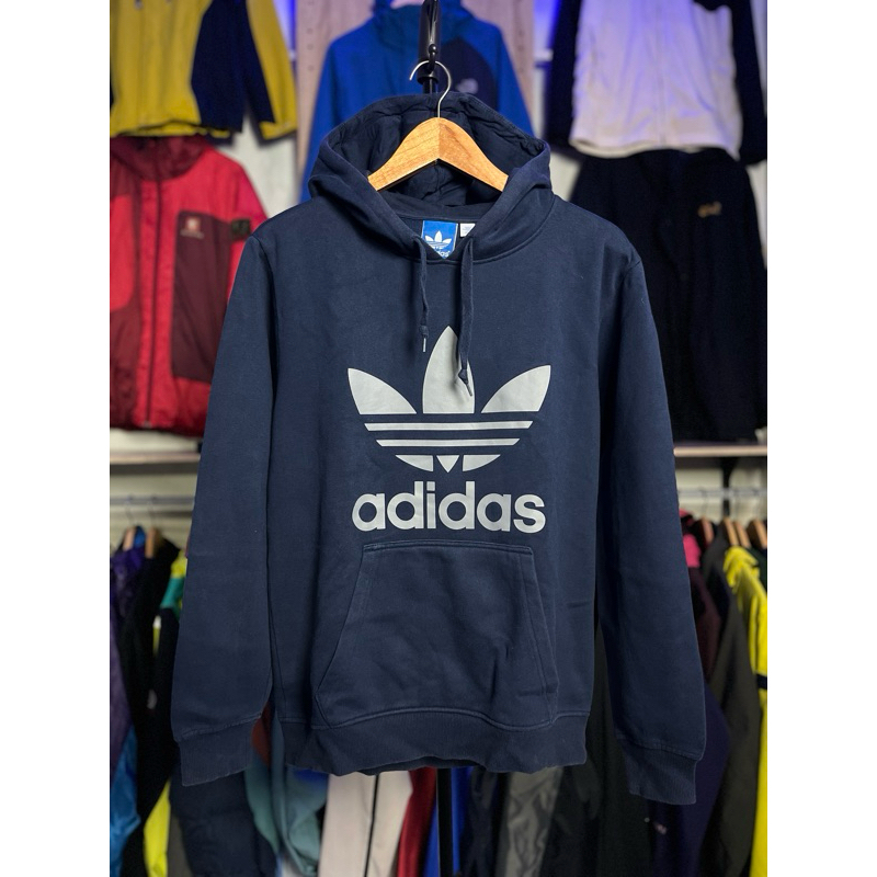 ADIDAS Trefoil Big Logo Hoodie Navy