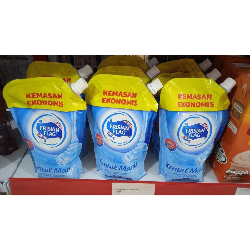 

Kental Manis Pouch Bendera / Frisian Flag Putih / Cokelat 545gr