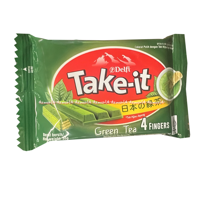 

Delfi Take-it 35gr Cokelat Green Tea 4fingers Matcha Teh Hijau Coklat Dengan Wafer Renyah