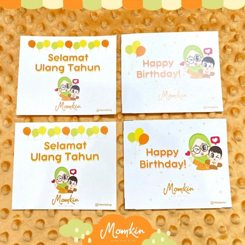 MOMKIN - GREETING CARD NEW BORN - KARTU UCAPAN BABY