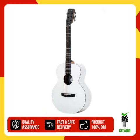 Gitar Akustik Enya X0 Em White Guitar Acoustic Enya X0 Em Wh with Bag Original