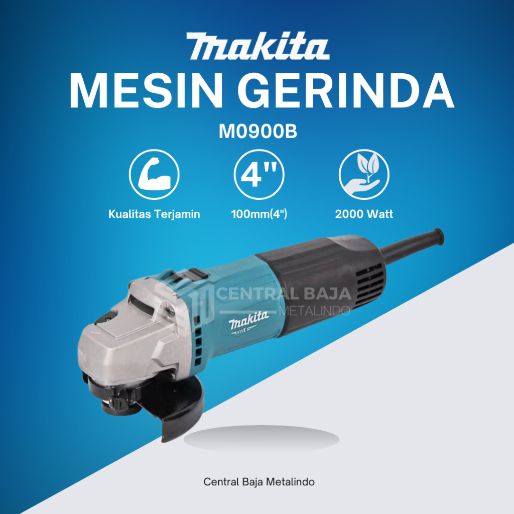 Makita M0900B Mesin Gerinda Tangan 4" Original – Ringan, Bertenaga, dan Terjangkau