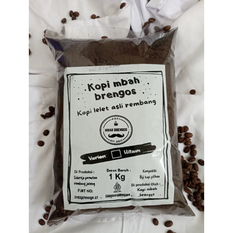 

Kopi lelet mbah brengos asli rembang varian hitam 1 kg