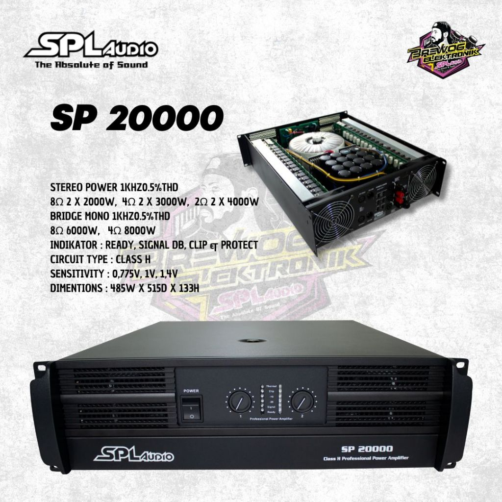 ORIGINAL PRODUK BREWOG SPL AUDIO POWER SP 20000