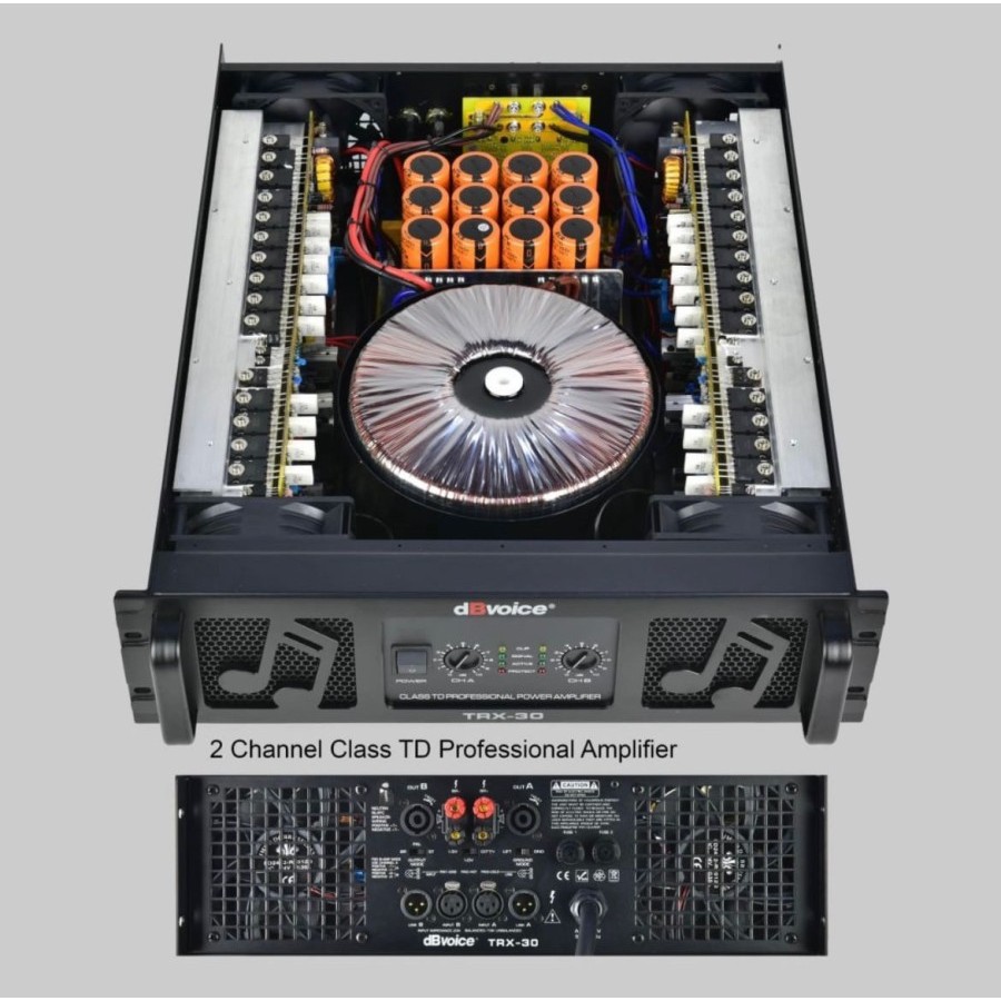 POWER PROFESSIONAL APLIFIER DBVOICE TRX-30 CLASSTD