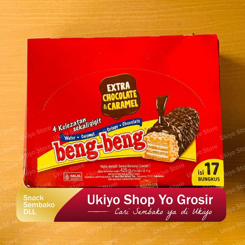 

❤️ UKIYO ❤️ Beng Beng Chocolate 1 Pack isi 17 Pcs Wafer Coklat Caramel 25g