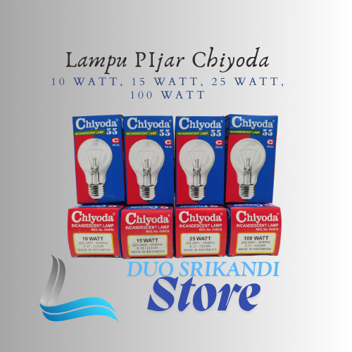 Chiyoda Lampu Pijar 10Watt, 15 Watt, 25 Watt, 100 Watt - Lampu Dop Kuning Chiyoda, Lampu Dop Pijar