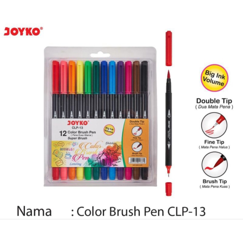 

Color Brush Pen CLP-13 (pena kuas warna) 12warna