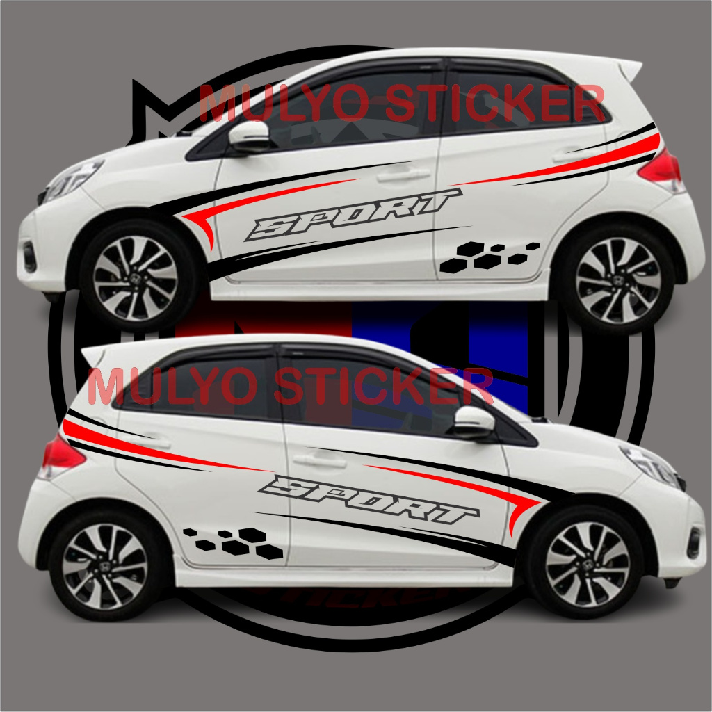 Sticker stiker mobil ayla striping sticker mobil daihatsu ayla custom text