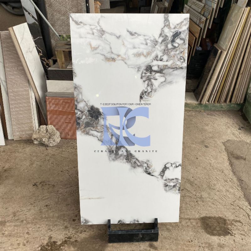 Granit lantai 60x120 Prato bianco / Glossy / Kw1